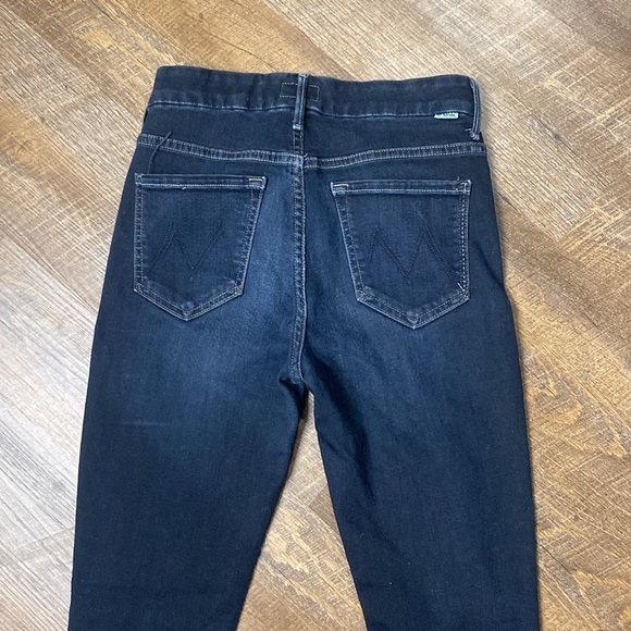 MOTHER HIGH WAISTED LOOKER IN COFFEE TEA OR ME HIGH WAISTED SKINNY STRETCH DENIM - Picture 5 of 15